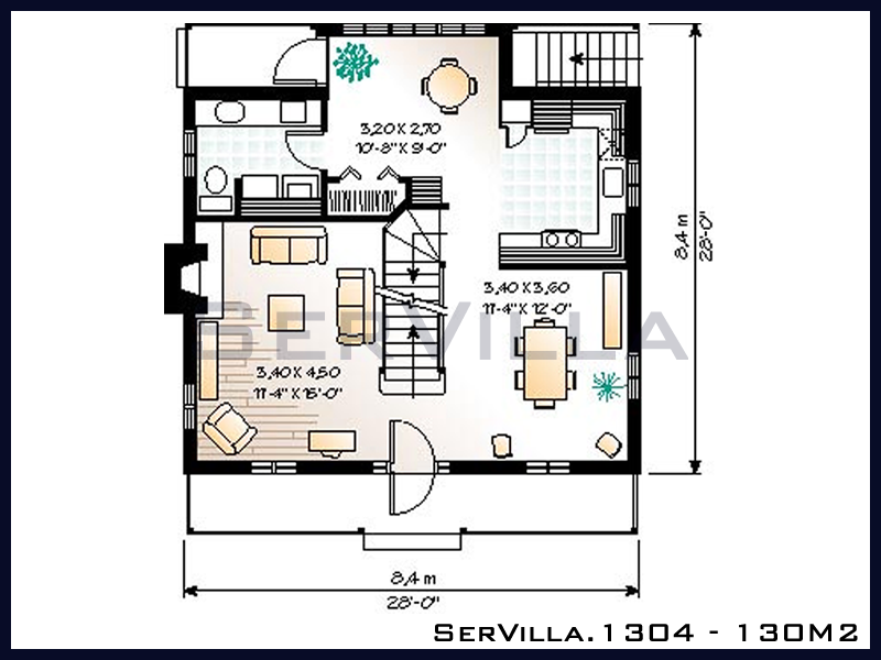 130 m2 Çelik Villa Modeli4 Çelik Villa, Çelik Ev