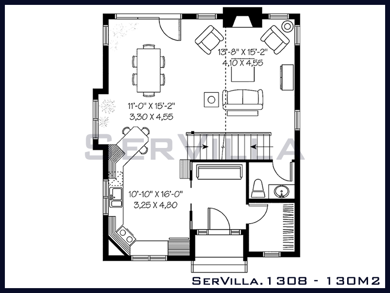 130 m2 Çelik Villa Modeli8 Çelik Villa, Çelik Ev