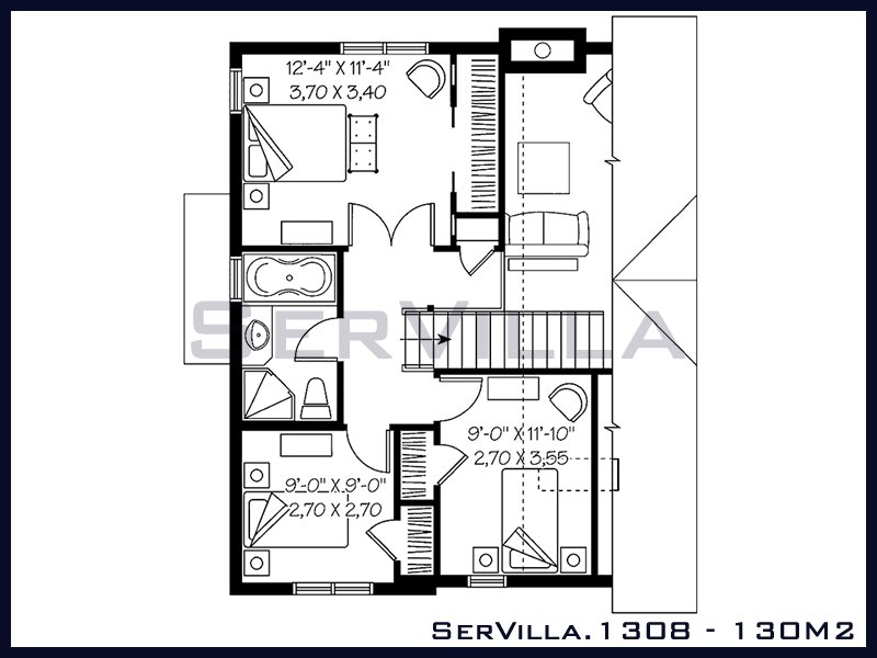 130 m2 Çelik Villa Modeli8 Çelik Villa, Çelik Ev