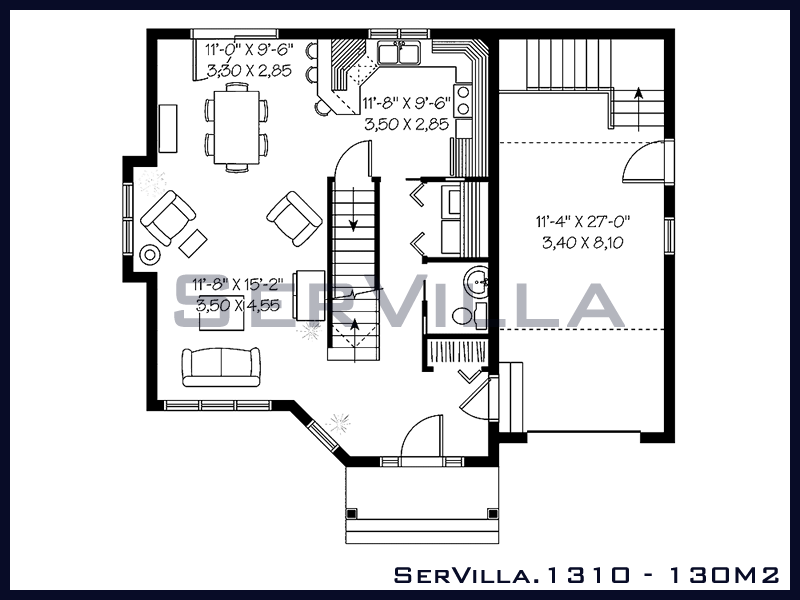 130 m2 Çelik Villa Modeli10 Çelik Villa, Çelik Ev Anahtar Teslim Ev
