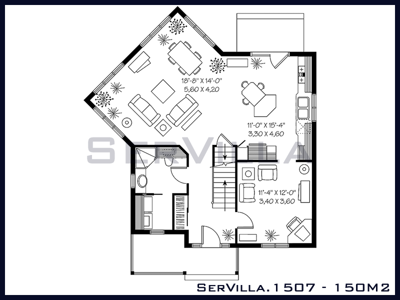 150 m2 Çelik Villa Modeli7 Çelik Villa, Çelik Ev Anahtar Teslim Ev